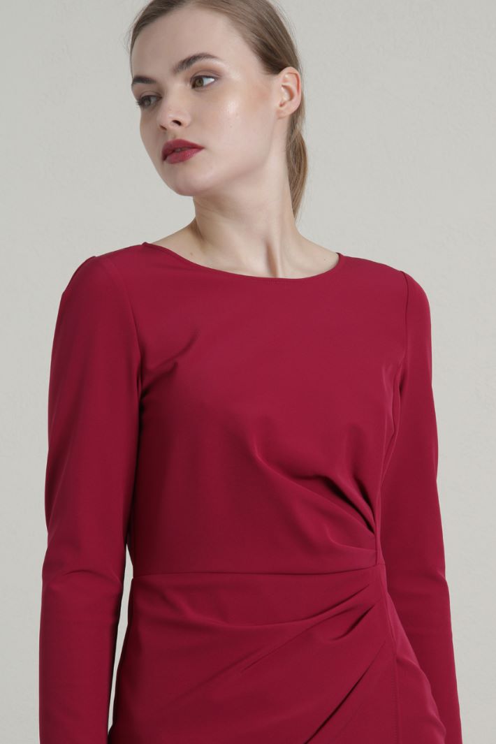 Tubino con drappeggio - FUXIA - Fashion Market - 3