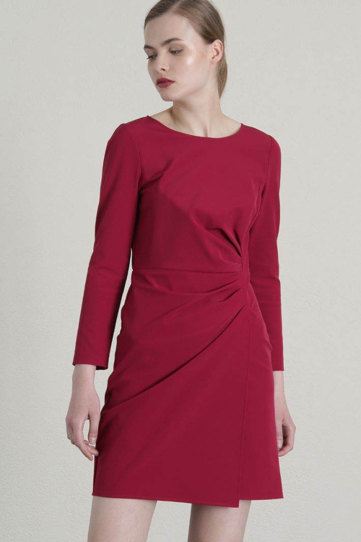 Tubino con drappeggio - FUXIA - Fashion Market