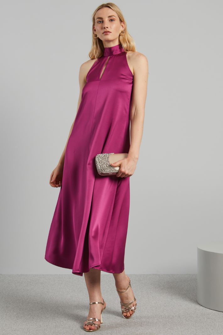 Abito con scollo all'americana - CICLAMINO - Fashion Market