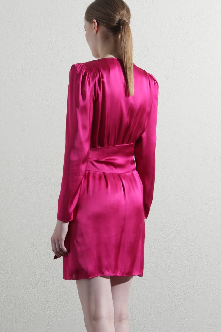 Abito corto in raso - FUXIA - Fashion Market - 2