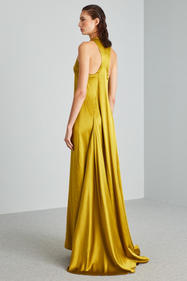 Abito lungo con strascico - ORO - Fashion Market - 4