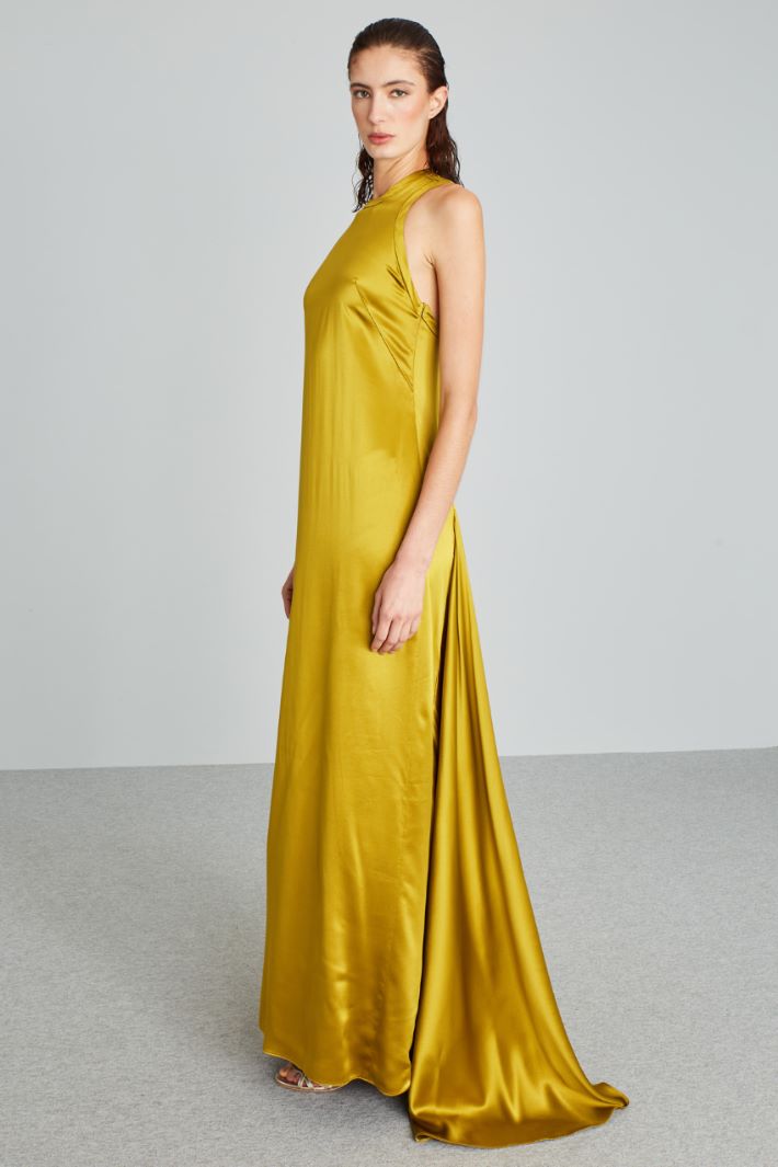 Abito lungo con strascico - ORO - Fashion Market - 2