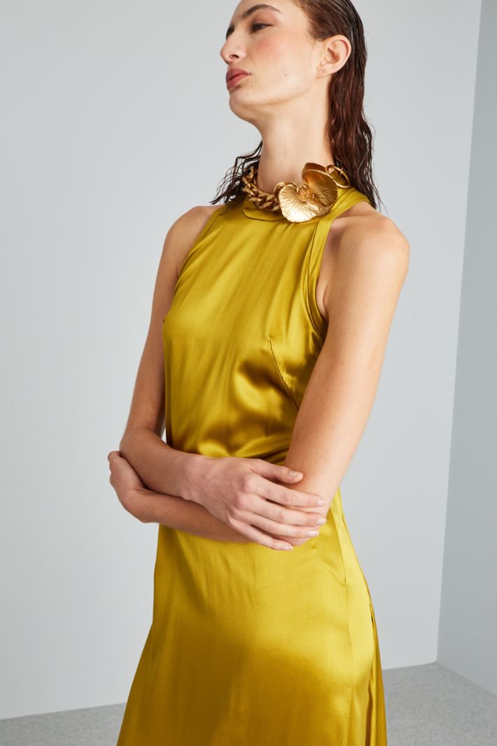 Abito lungo con strascico - ORO - Fashion Market - 3
