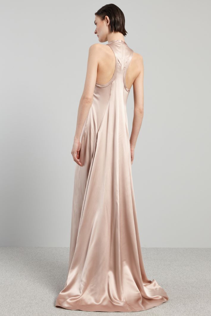 Abito lungo con strascico - ROSA POLVERE - Fashion Market - 4