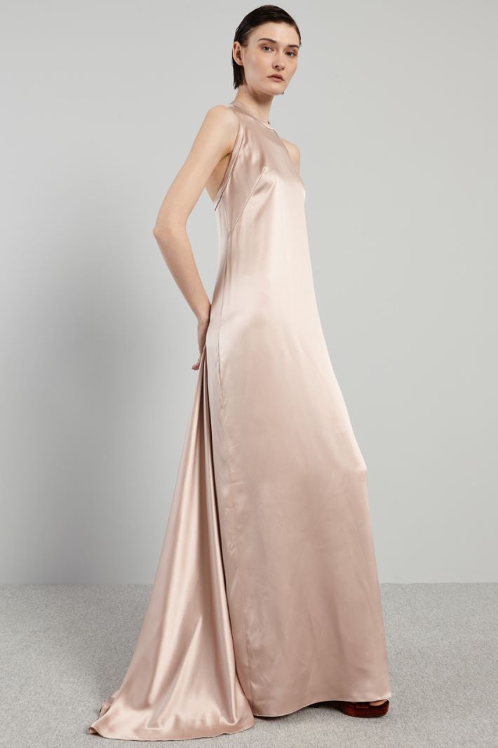 Abito lungo con strascico - ROSA POLVERE - Fashion Market - 2