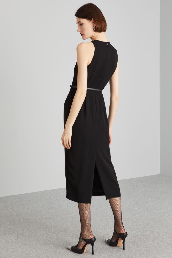 Abito con scollo all'americana - NERO - Fashion Market - 4