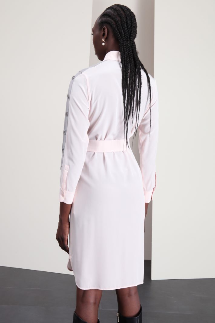Abito chemisier con fusciacca - ROSA GRIGIO - Fashion Market - 2