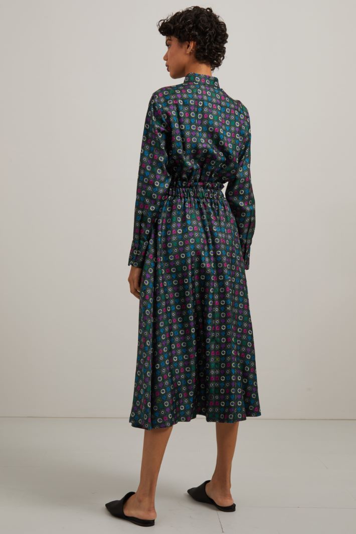 Chemisier in twill di seta - TURCHESE VERDE ROSA - Fashion Market - 4