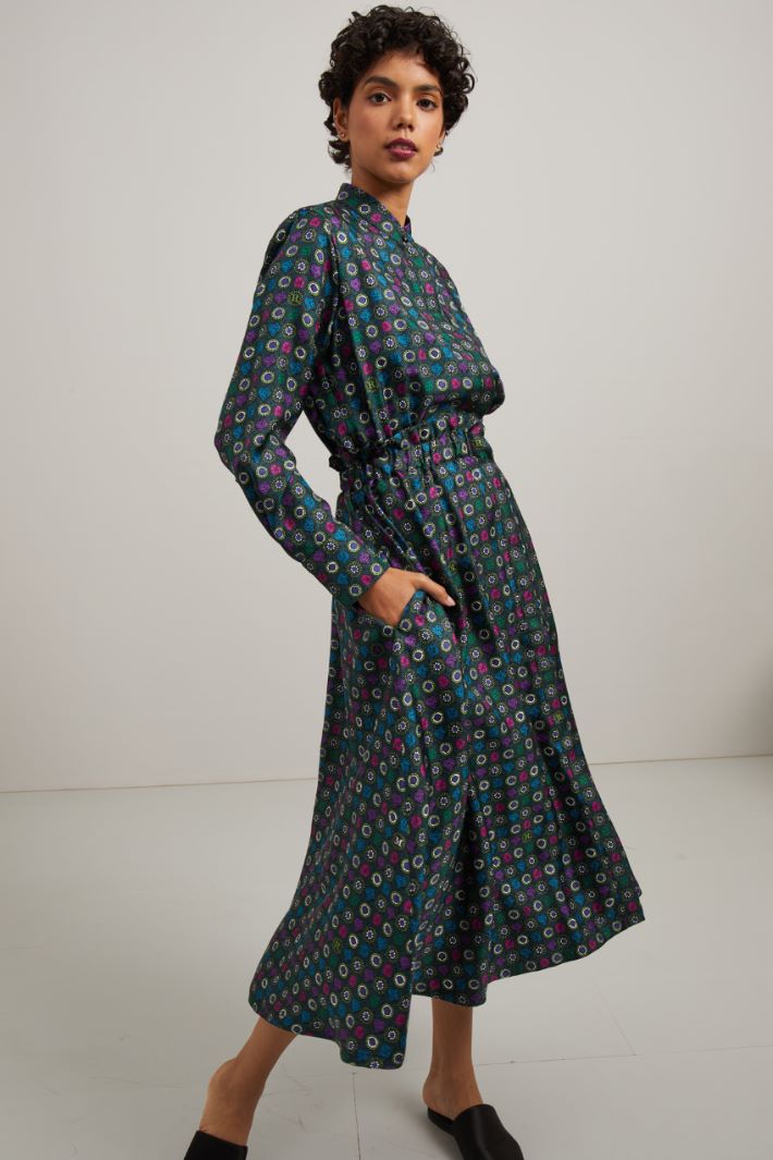 Chemisier in twill di seta - TURCHESE VERDE ROSA - Fashion Market - 2