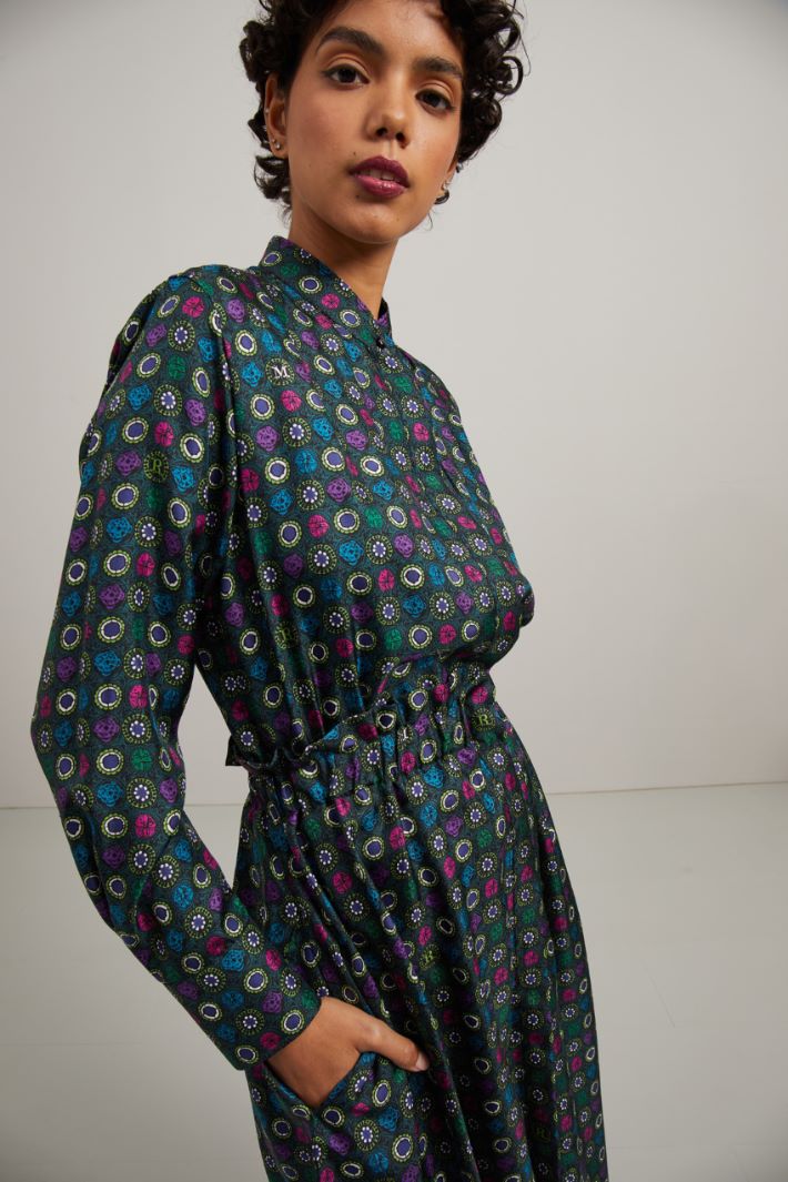Chemisier in twill di seta - TURCHESE VERDE ROSA - Fashion Market - 3
