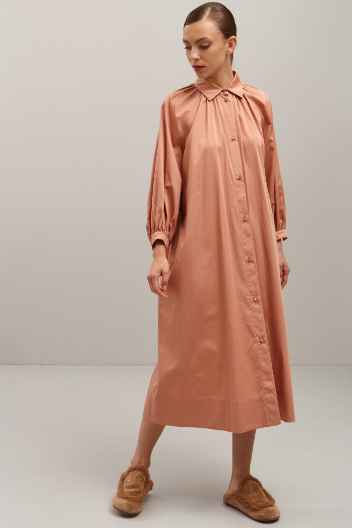 Chemisier in raso di cotone - ROSA ANTICO - Fashion Market - 2