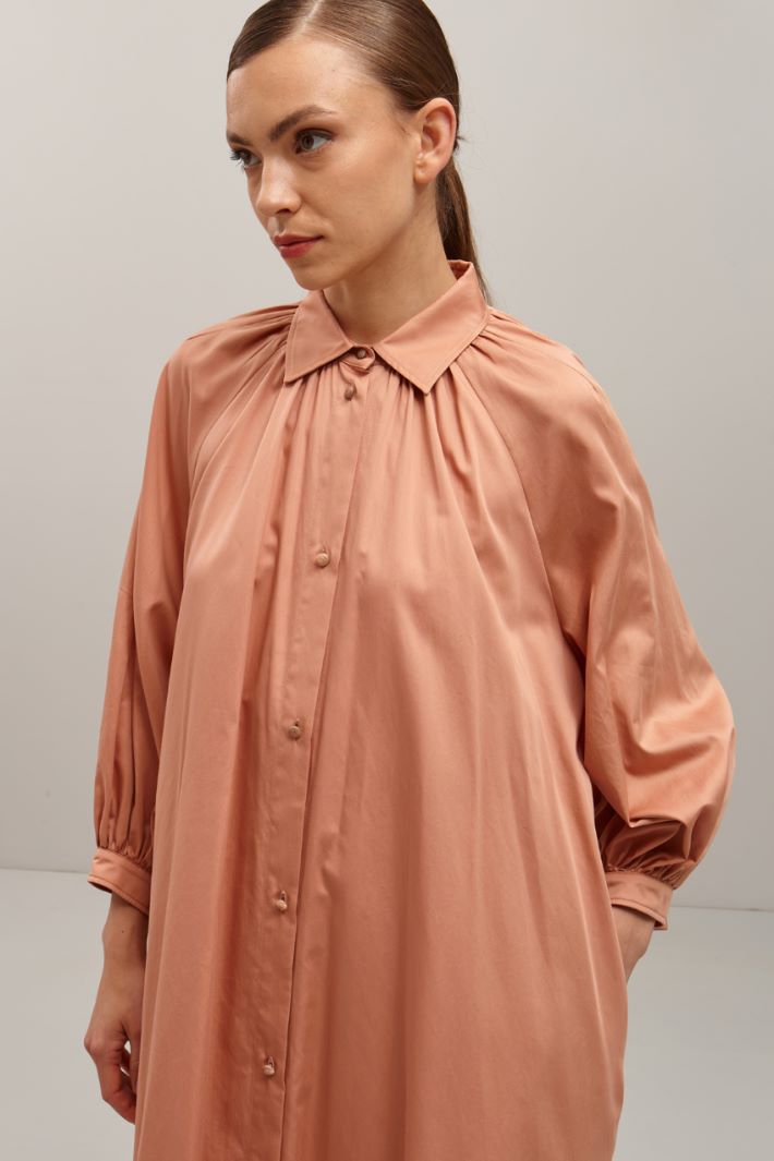 Chemisier in raso di cotone - ROSA ANTICO - Fashion Market - 3