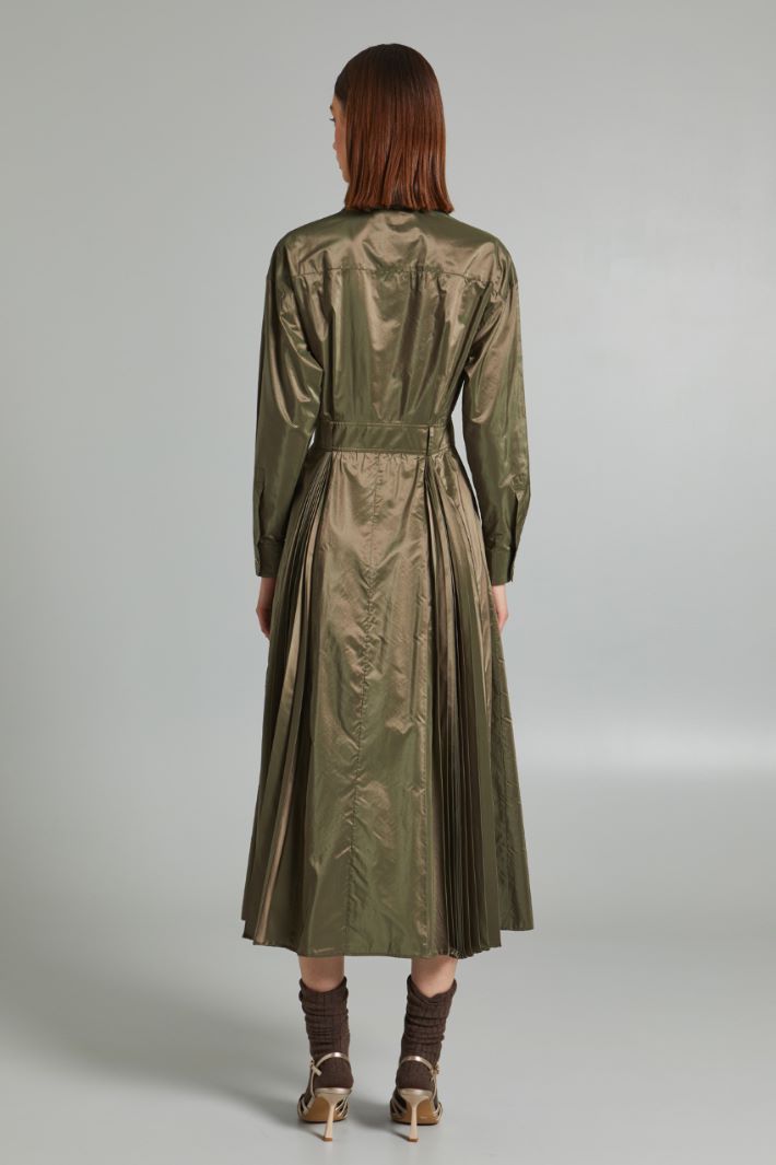 Chemisier in taffeta di seta - VERDE OLIVA - Fashion Market - 4