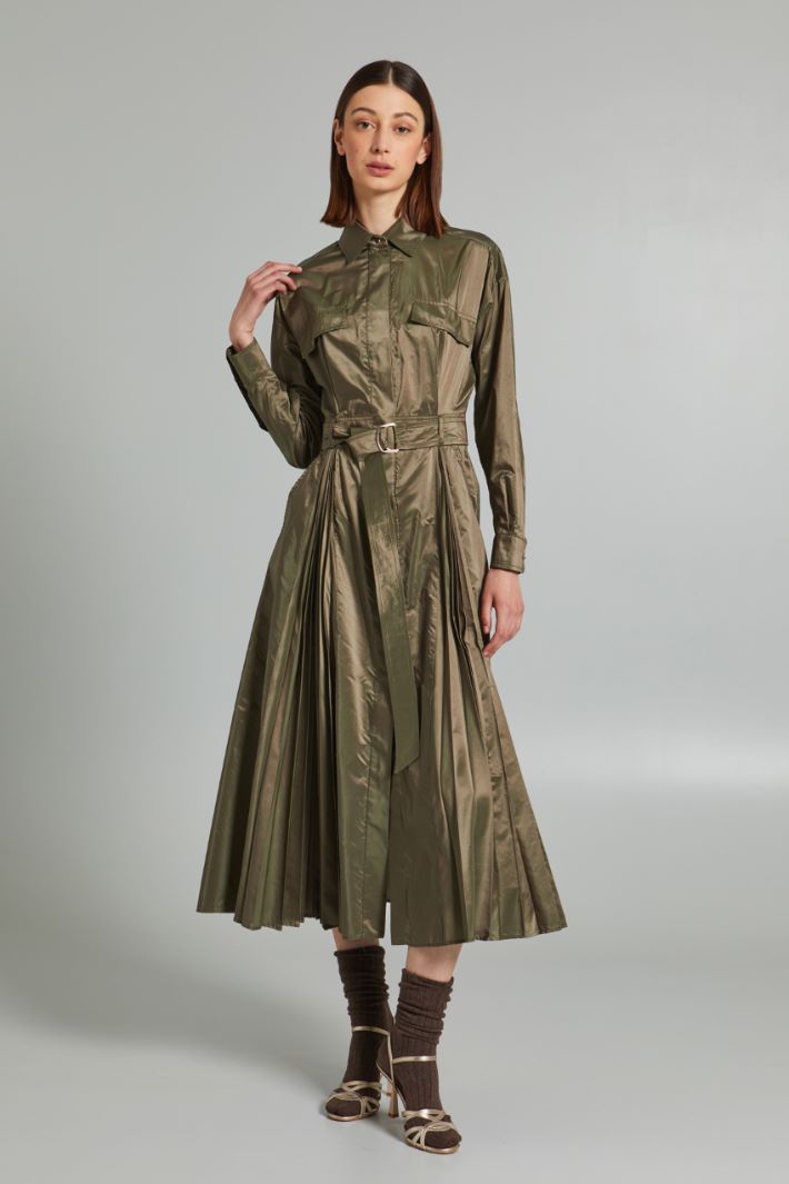 Chemisier in taffeta di seta - VERDE OLIVA - Fashion Market - 2