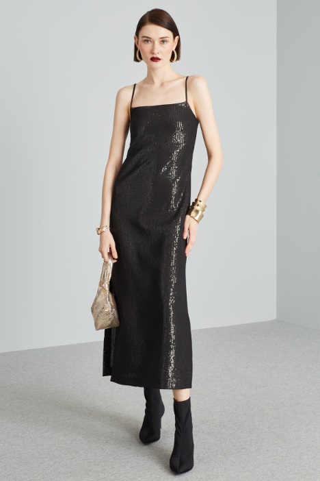 Abito lungo con paillettes - Fashion Market