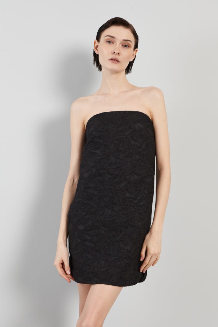Abito a tubino con strascico - NERO - Fashion Market - 2