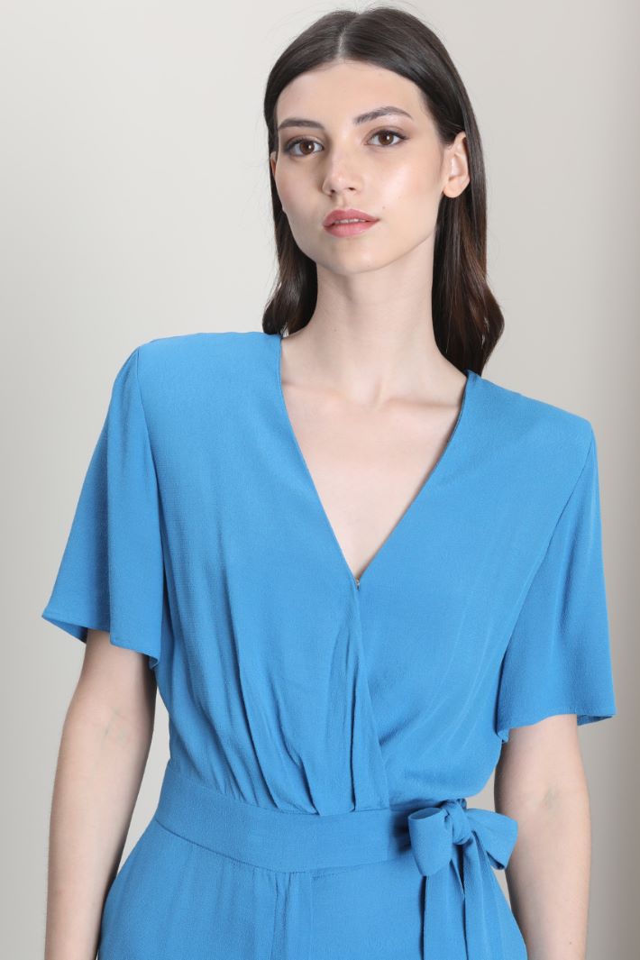 Tuta in crepé de chine - AZZURRO - Fashion Market - 4