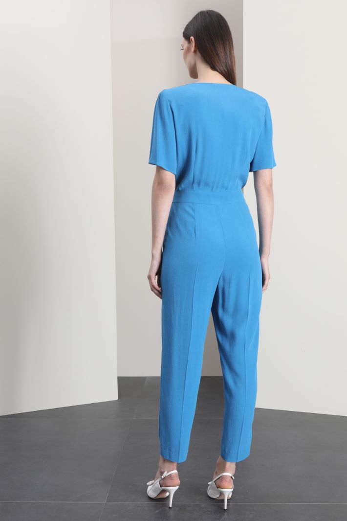 Tuta in crepé de chine - AZZURRO - Fashion Market - 2