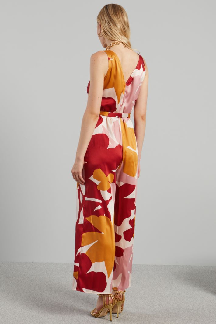 Tuta in twill stampato - ROSSO ROSA OCRA - Fashion Market - 4