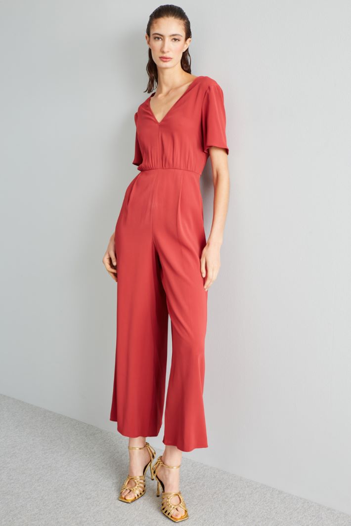 Tuta con scollo a V - ROSSO FRAGOLA - Fashion Market - 2