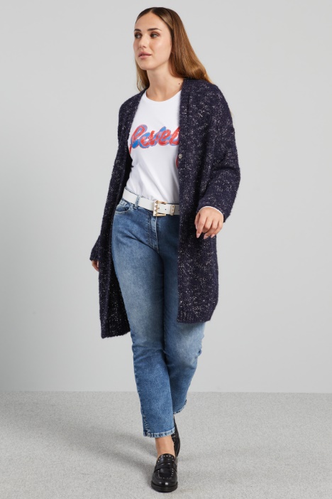 Cardigan lungo lamè - Fashion Market