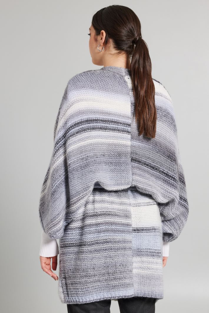 Cardigan morbido in lana - GRIGIO BIANCO - Fashion Market - 4
