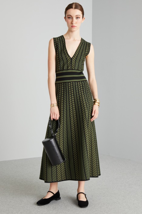 Abito in  maglia jacquard - Fashion Market