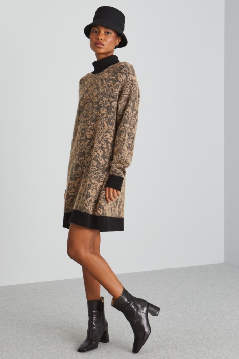 Abito in alpaca jacquard - Fashion Market