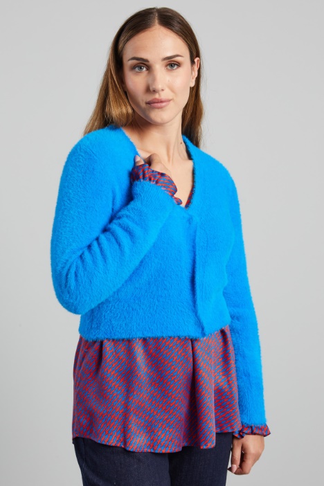 Cardigan in filato garzato - Fashion Market