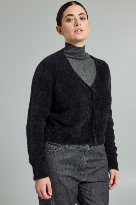 Cardigan in filato garzato - Fashion Market