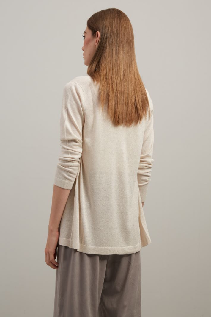 Cardigan con cintura - AVORIO - Fashion Market - 4