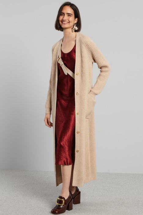 Maxi cardigan a coste - Fashion Market