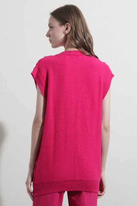 Gilet lungo a trecce - Fashion Market