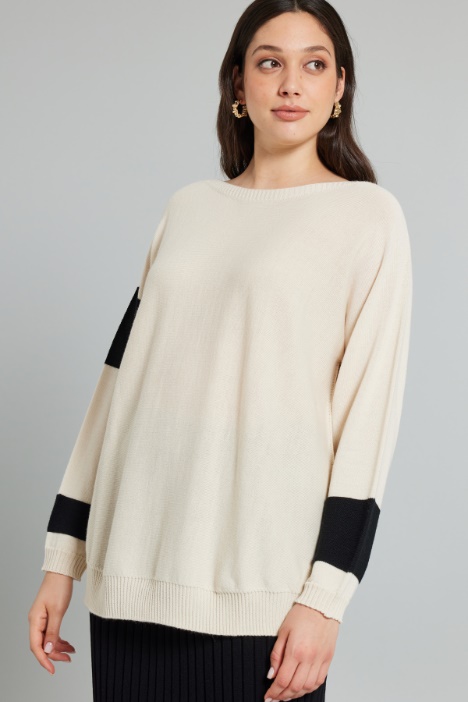 Maglia in lana con intarsi - Fashion Market
