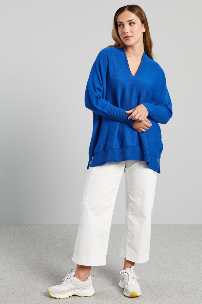Maglia con doppio scollo a V  - BLUETTE - Fashion Market