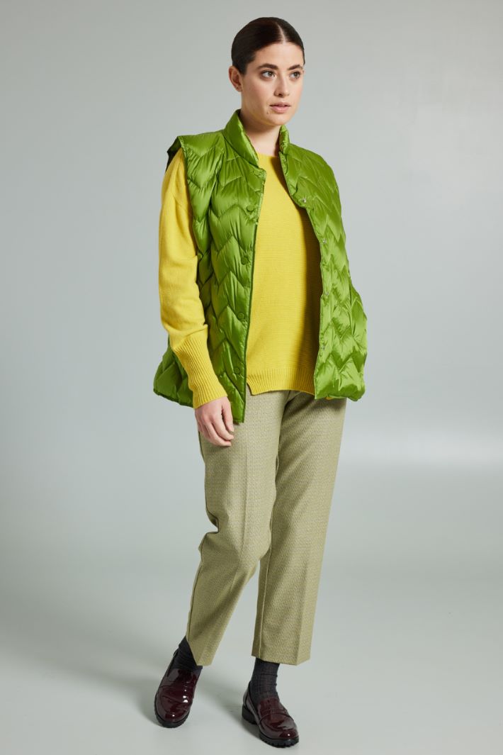 Maglia con micro spacchi - GIALLO SOLE - Fashion Market
