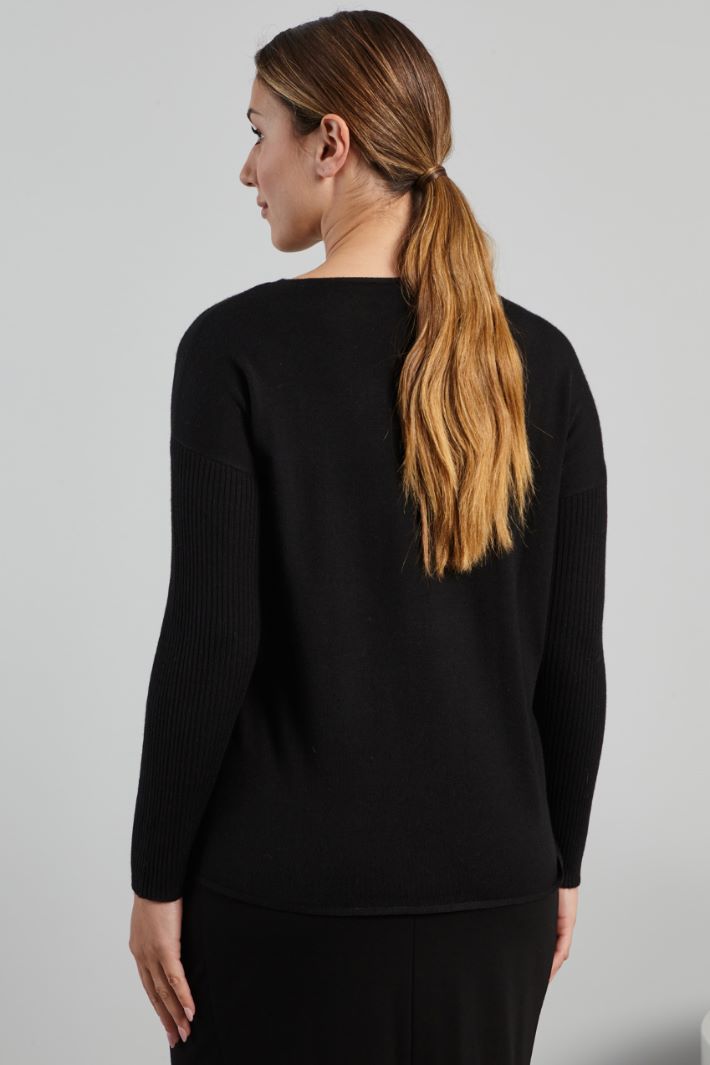 Maglia con coulisse - NERO - Fashion Market - 4
