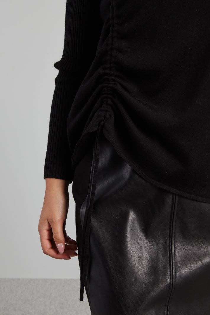 Maglia con coulisse - NERO - Fashion Market - 3
