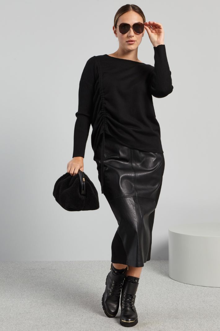 Maglia con coulisse - NERO - Fashion Market