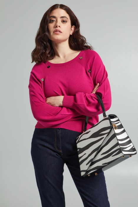Maglia con bottoni decorativi - Fashion Market