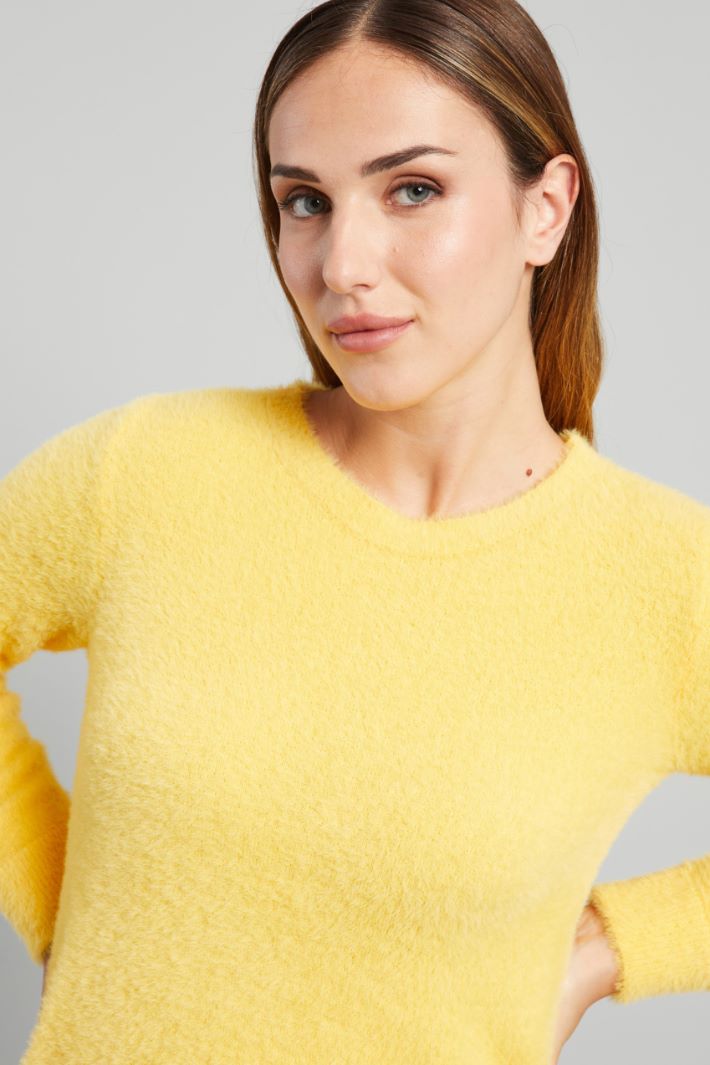 Maglia in filato garzato - GIALLO SOLE - Fashion Market - 3