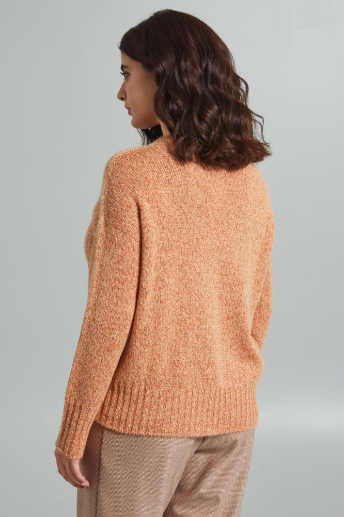 Maglia in mohair lamè - ARANCIONE ALBICOCCA - Fashion Market - 4