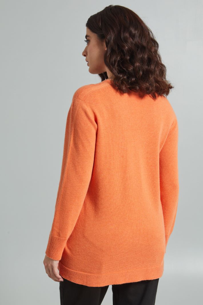 Maglia a trecce in viscosa - ARANCIONE CHIARO - Fashion Market - 4