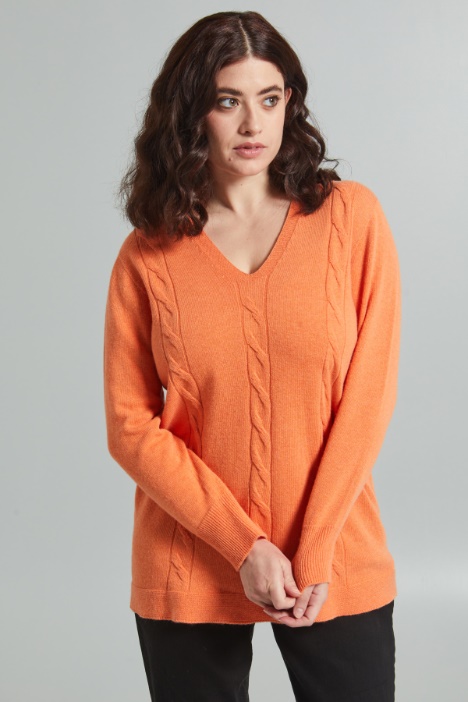 Maglia a trecce in viscosa - Fashion Market