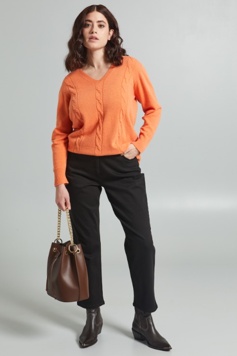 Maglia a trecce in viscosa - Fashion Market