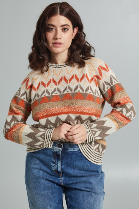 Maglia in jacquard lamè - Fashion Market