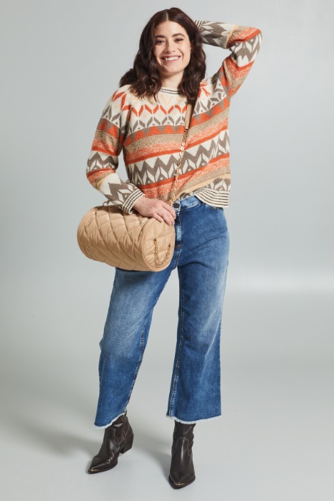 Maglia in jacquard lamè - Fashion Market