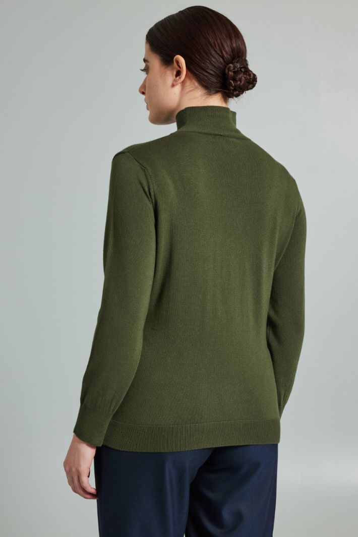 Maglia a collo alto - VERDE MILITARE - Fashion Market - 4