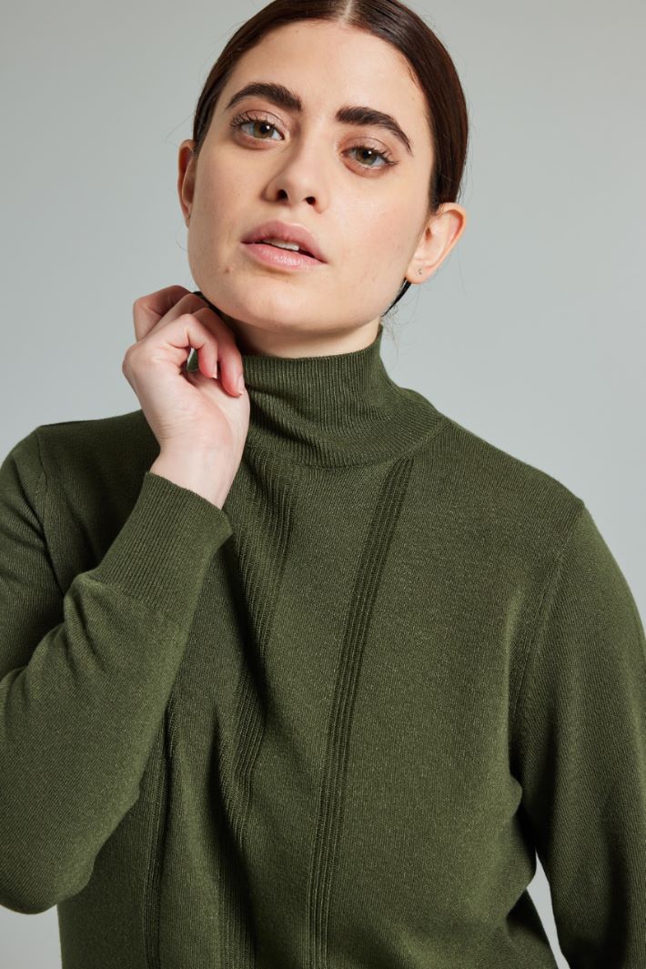 Maglia a collo alto - VERDE MILITARE - Fashion Market - 3