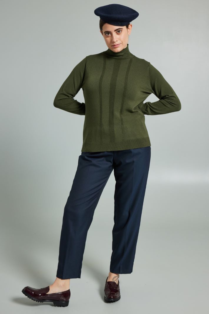 Maglia a collo alto - VERDE MILITARE - Fashion Market